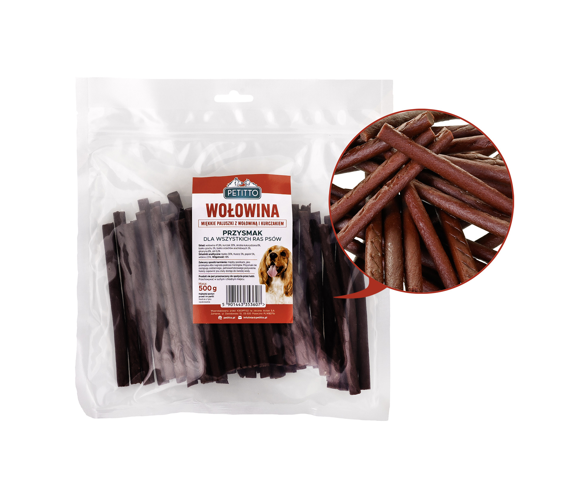 PETITTO Soft beef sticks - pamlsek pro psa - 500g - foto 1