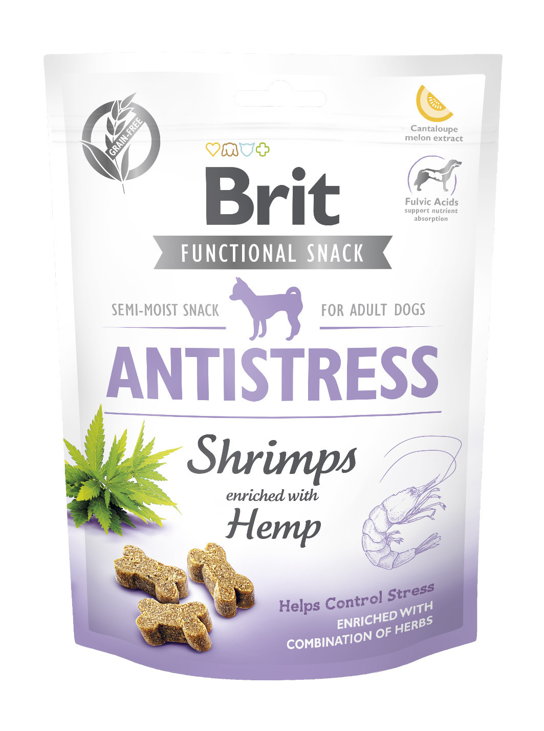 BRIT Care Functional Snack Antistress Shrimps - pamlsek pro psa - 150g - foto 1