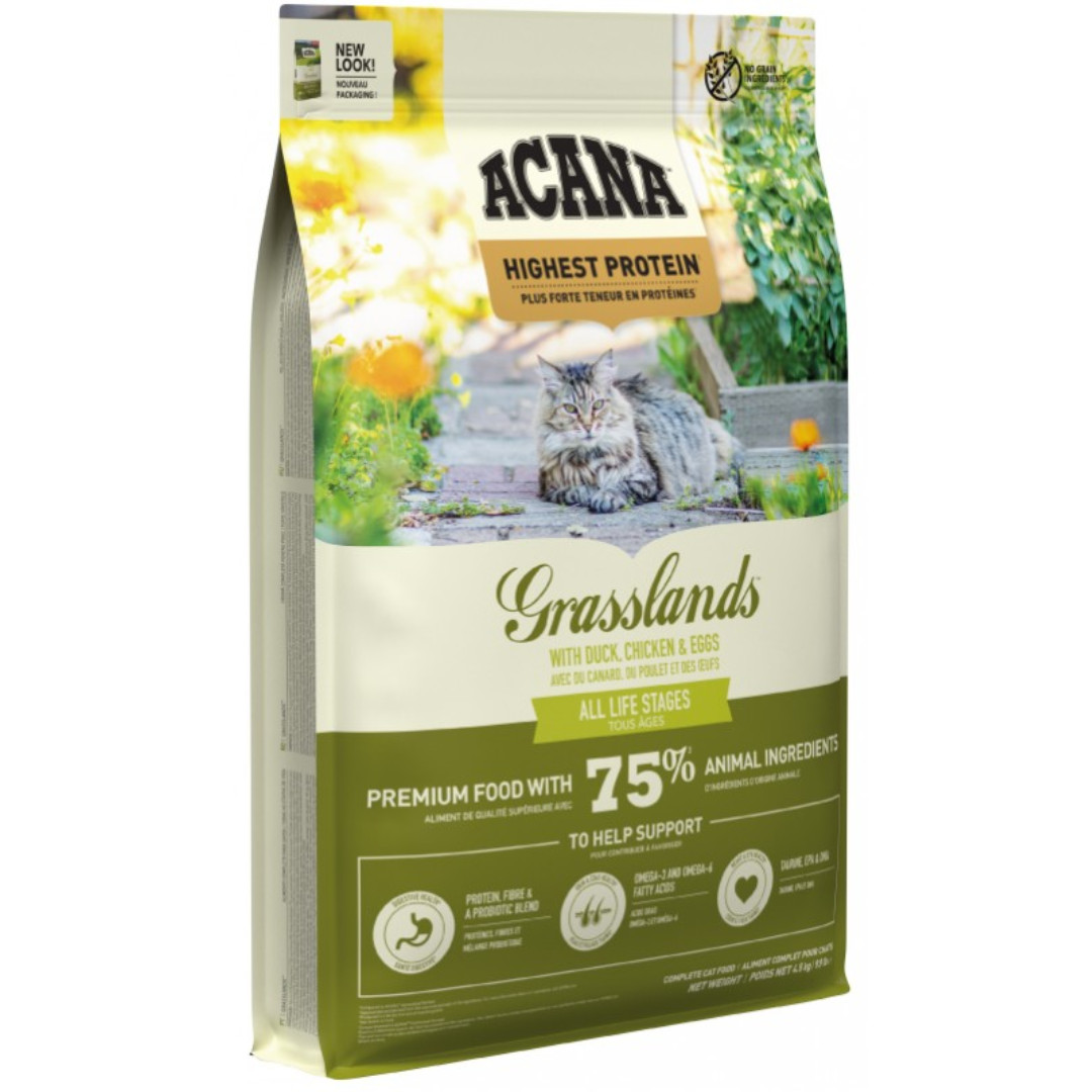 ACANA Grasslands Cat - suché krmivo pro kočky - 4,5 kg - foto 1