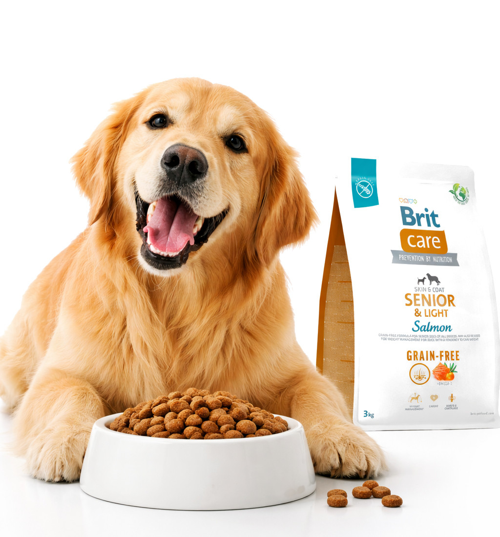 BRIT Care Senior&Light Salmon - suché krmivo pro psy - 3 kg - foto 3