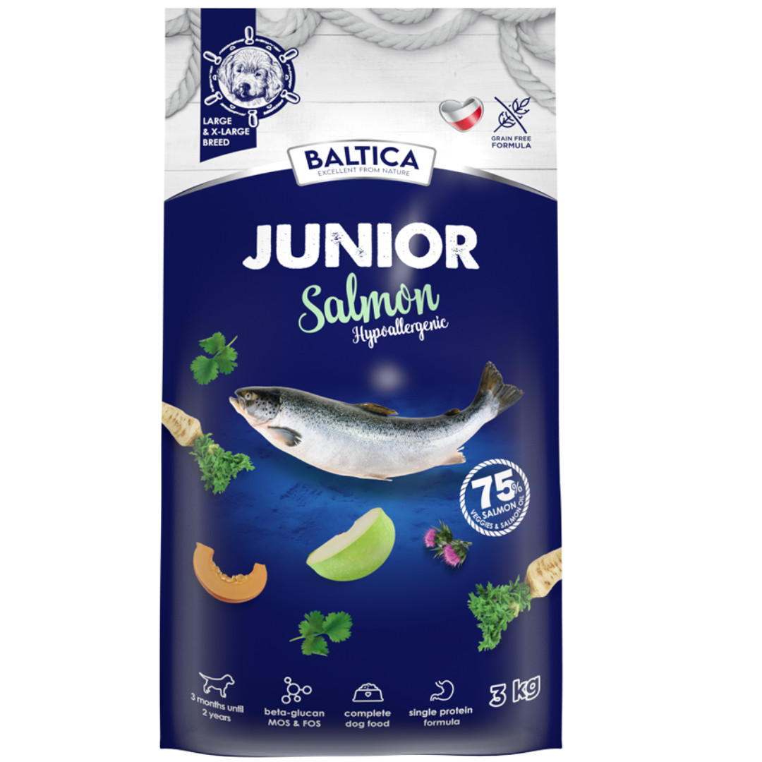 BALTICA Excellent Junior Salmon Hypoallergenic L/XL - suché krmivo pro psy - 3kg - foto 1