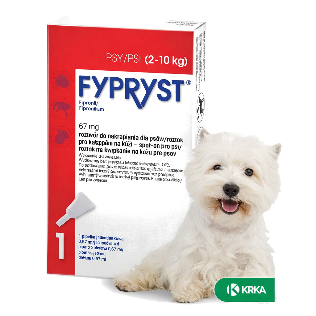 FYPRYST 67mg S (2-10kg) - kapky proti blechám a klíšťatům pro psy – 1x0,67ml - foto 3