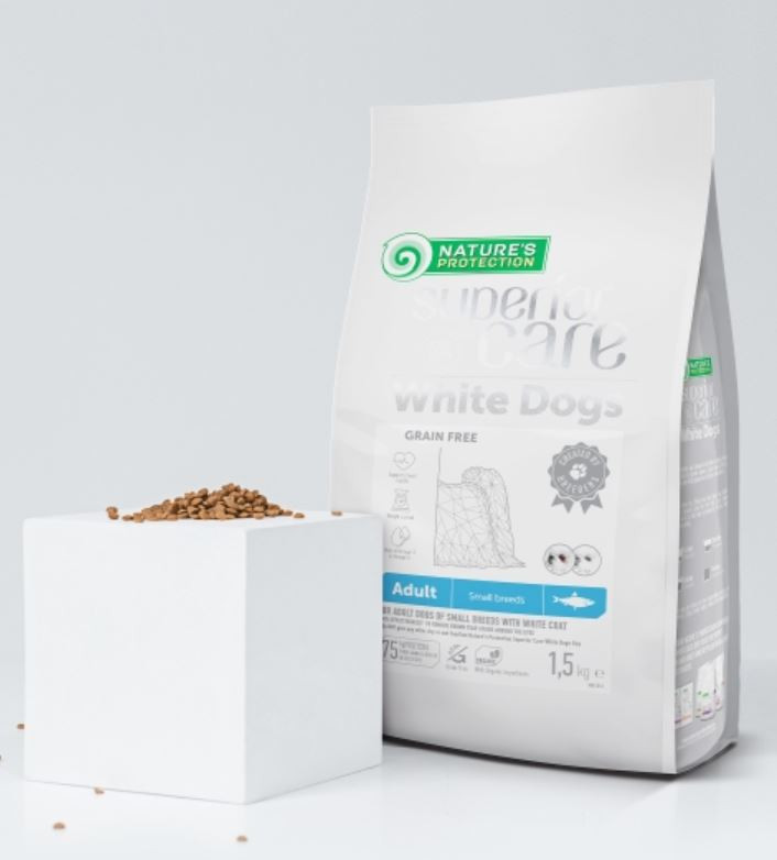 NATURE'S PROTECTION Superior Care White dog Small breeds Herring - suché krmivo pro psy - 1,5kg - foto 2