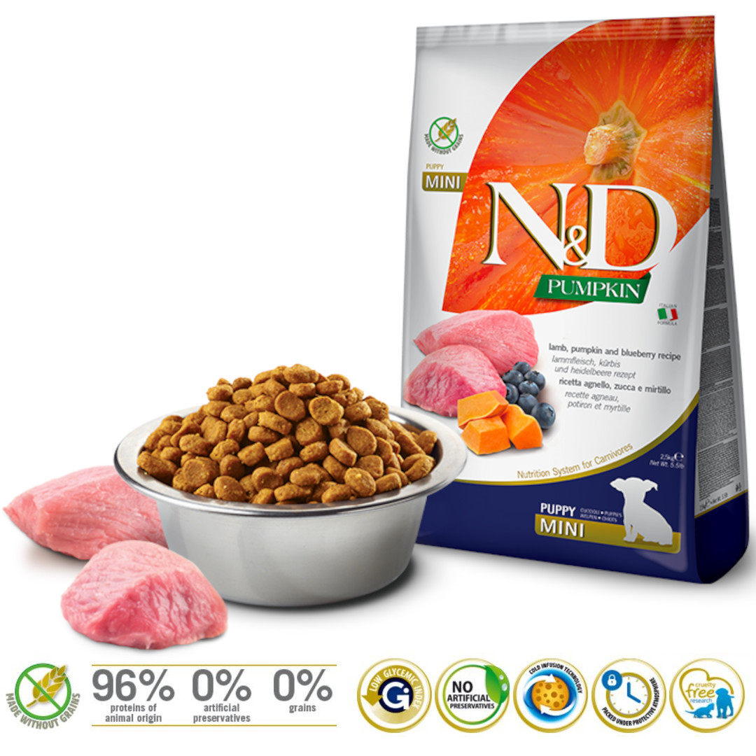 FARMINA N&D Pumpkin Mini Puppy - suché krmivo pro psy - 2,5 kg - foto 1