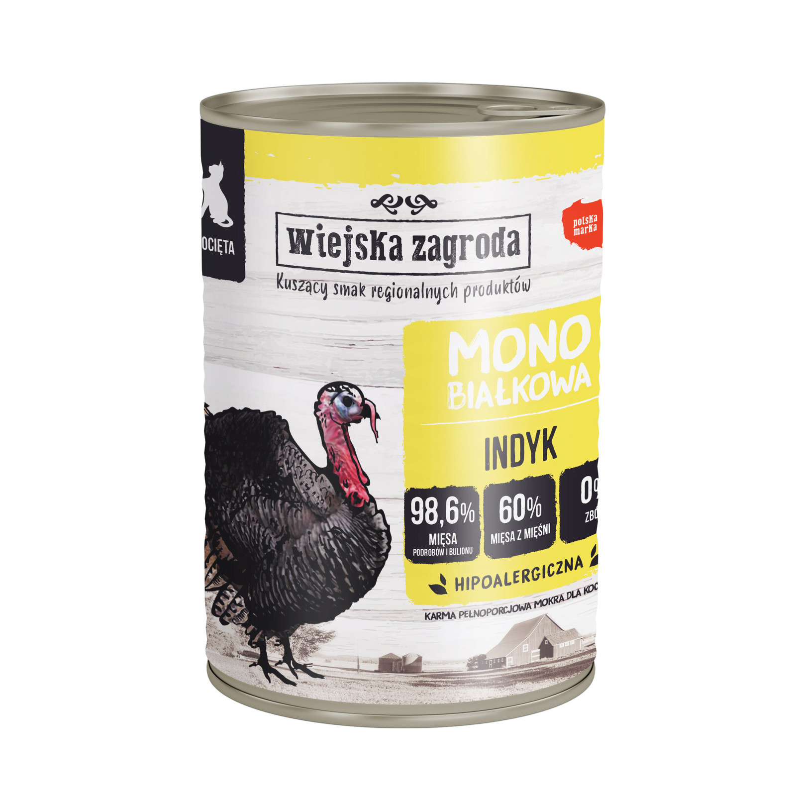 WIEJSKA ZAGRODA Kitten Monoprotein Turkey - mokré krmivo pro kočky - 400g - foto 1