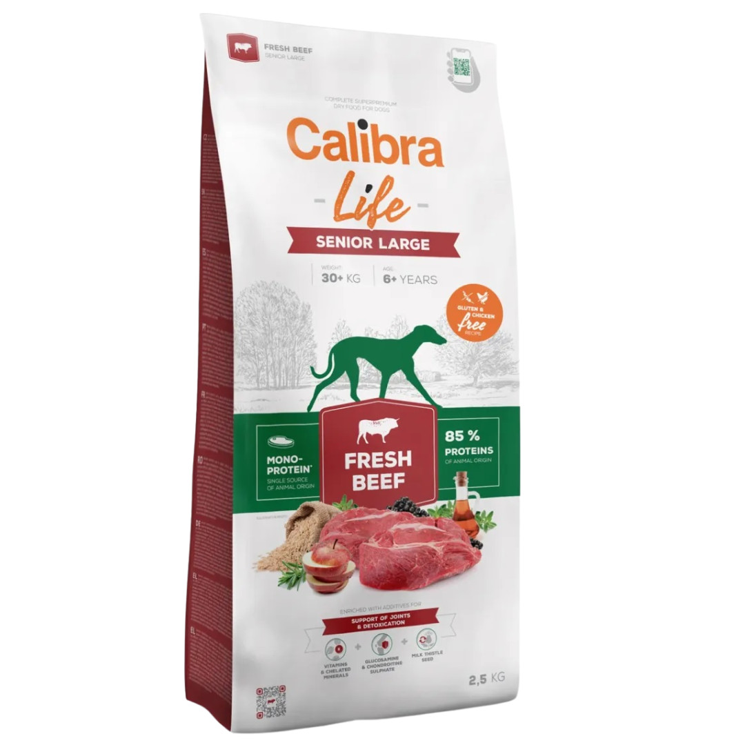 CALIBRA Life Senior Large Fresh Beef - suché krmivo pro psy - 12kg - foto 1