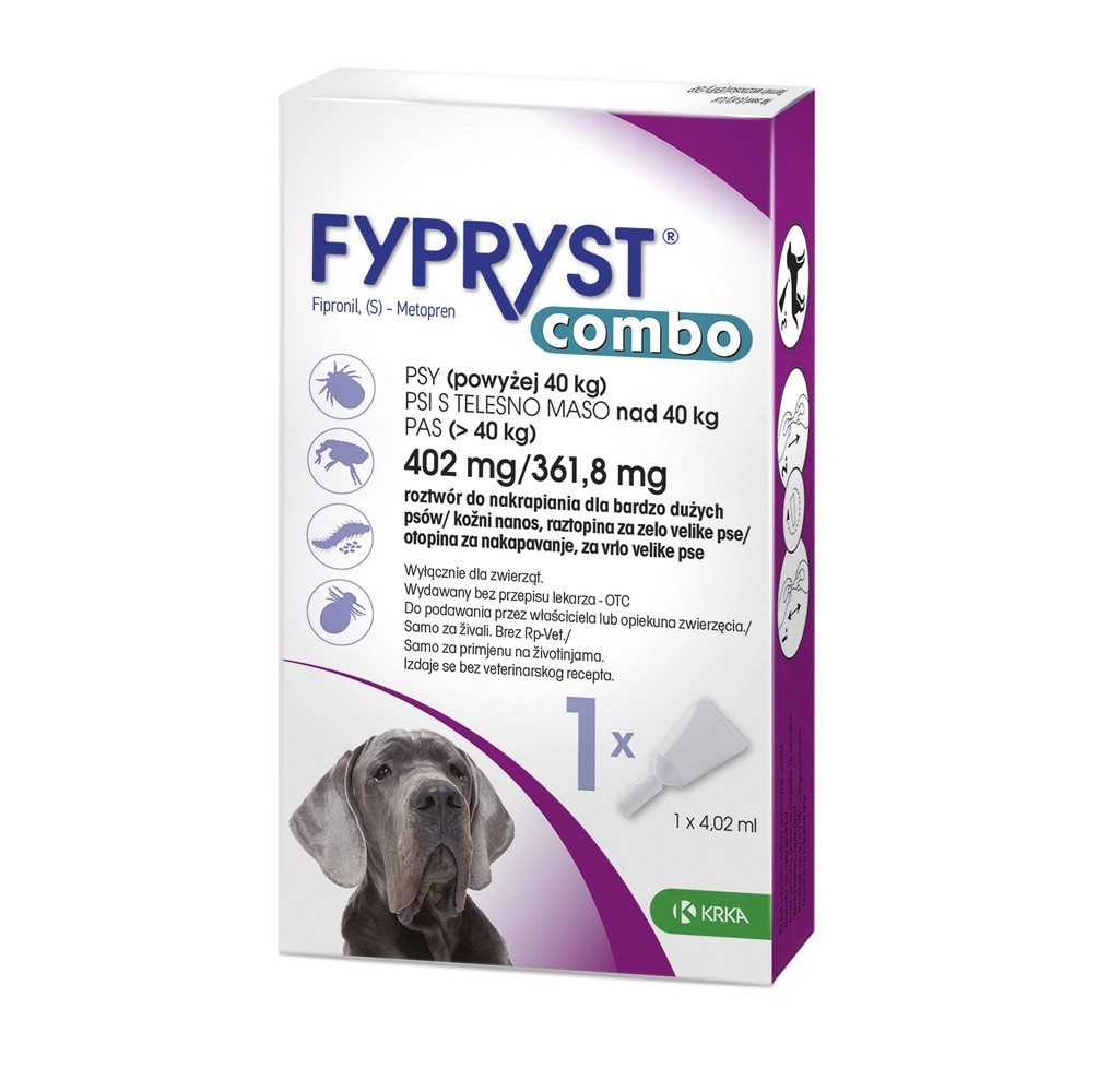 FYPRYST Combo (>40kg) - kapky proti blechám a klíšťatům pro psy – 1x4,02ml - foto 1