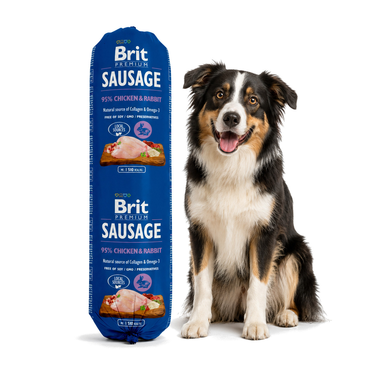 BRIT Premium Sausage Kuře a králík - mokré krmivo pro psa - 800g - foto 2