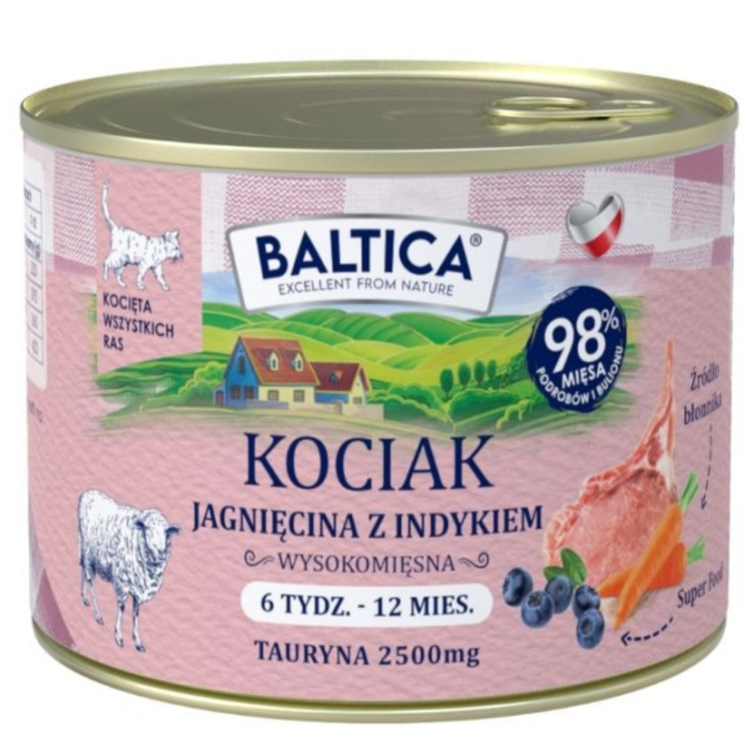 BALTICA Chuť regionů Koťata Jehněčí s krůtou - mokré krmivo pro kočky - 12x185g - foto 1