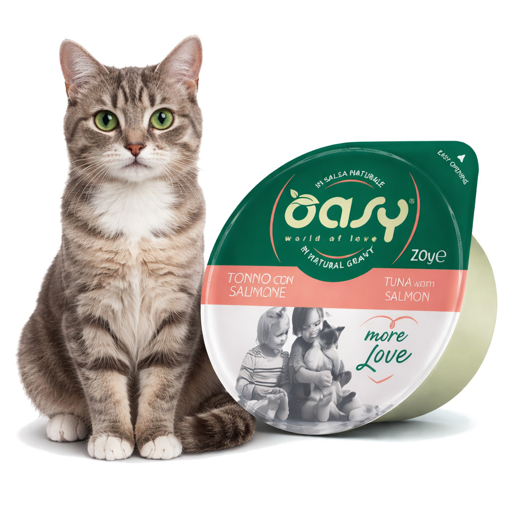 OASY More Love Tuna with salmon - mokré krmivo pro kočky - 70g - foto 2