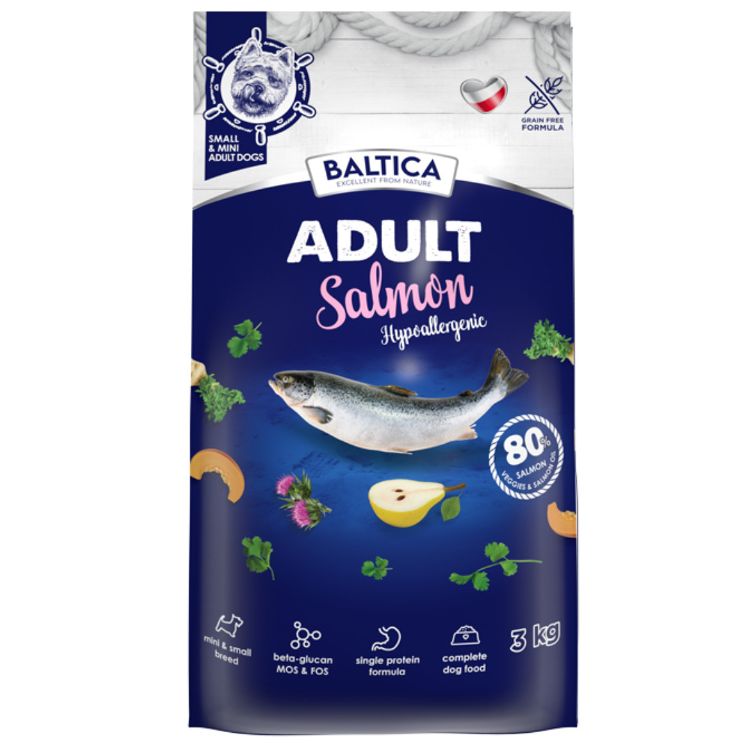 BALTICA Excellent Hypoallergenic Adult Small breeds Mono Salmon - suché krmivo pro psy - 3kg - foto 1