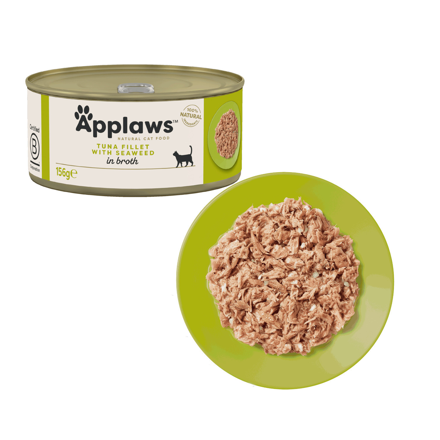 APPLAWS Tuňákový filet s mořskými řasami ve vývaru - mokré krmivo pro kočky - 70g - foto 1