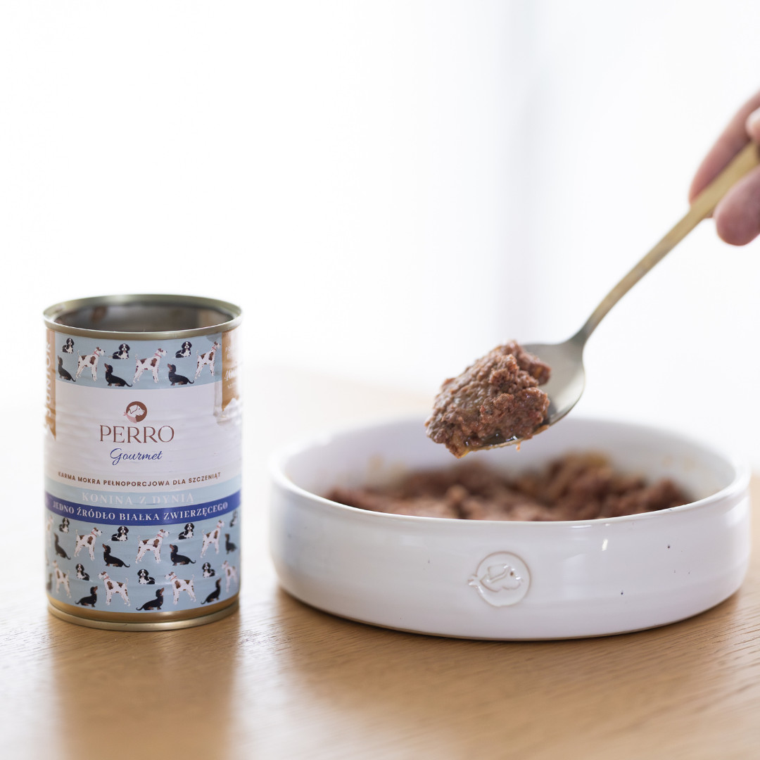 PERRO Gourmet Junior Horse with pumpkin - vlhké krmivo pro psy - 800g - foto 3