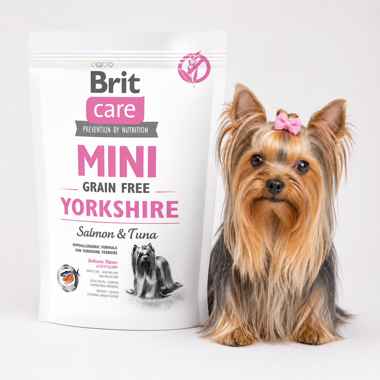 BRIT Care Mini Grain-Free Yorkshire Salmon and tuna - suché krmivo pro psy - 400g - foto 2