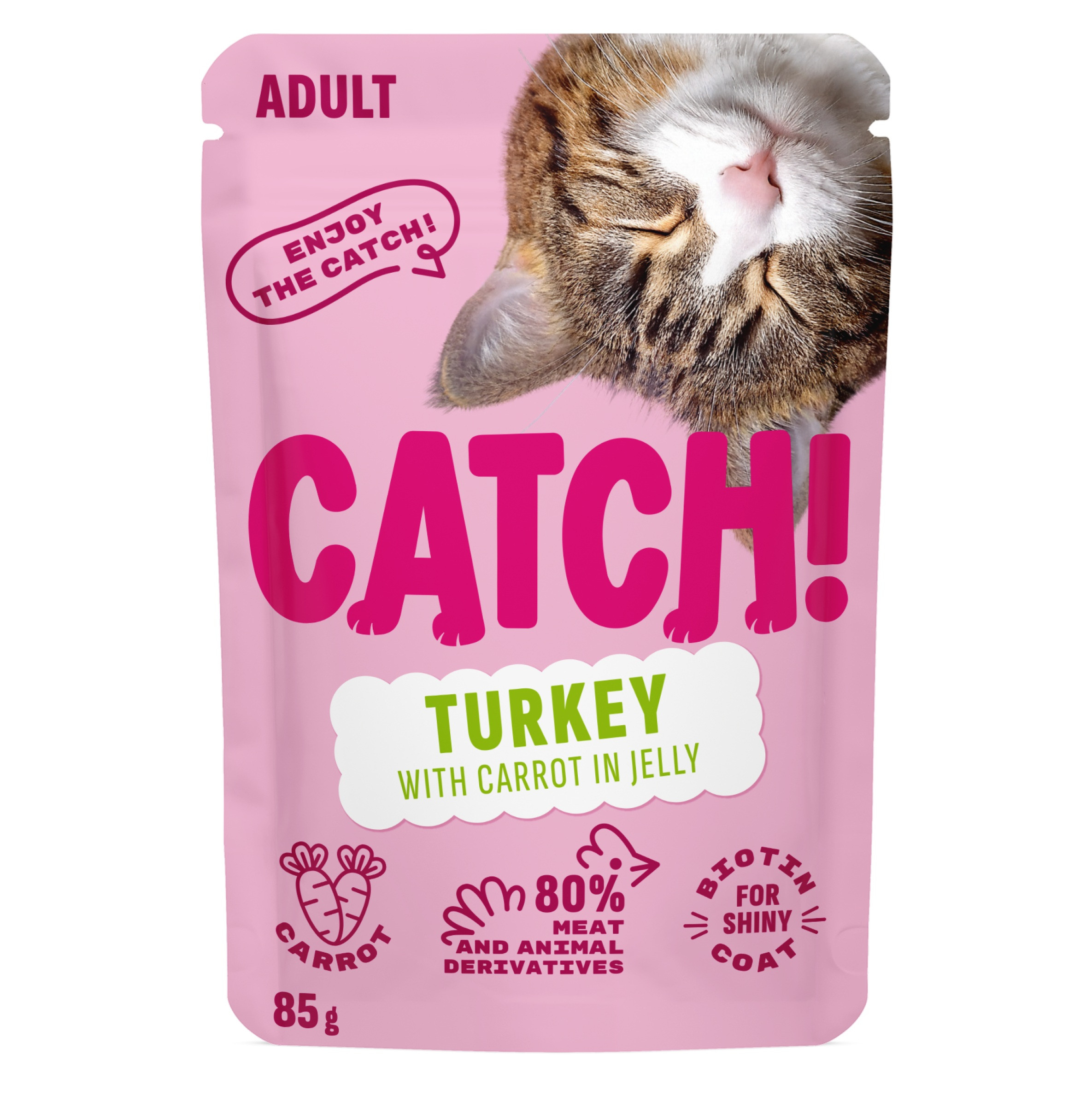 CATCH Turkey and carrot in jelly - mokré krmivo pro kočky - 85g - foto 1