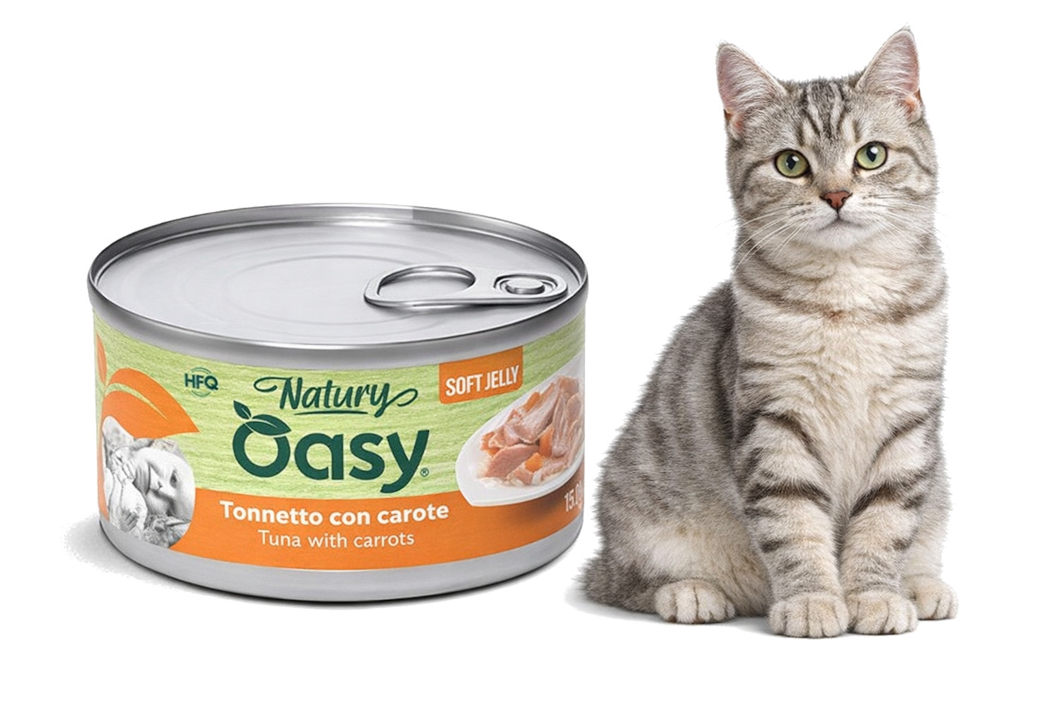 OASY Natury Soft Jelly Tuna with carrots - mokré krmivo pro kočky - 150g - foto 2