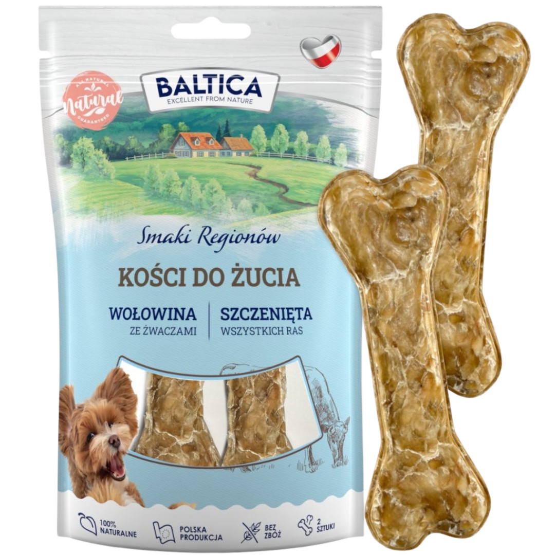 BALTICA Štěňata Hovězí se žaludky - žvýkací pamlsek pro psa - 2ks. - foto 1