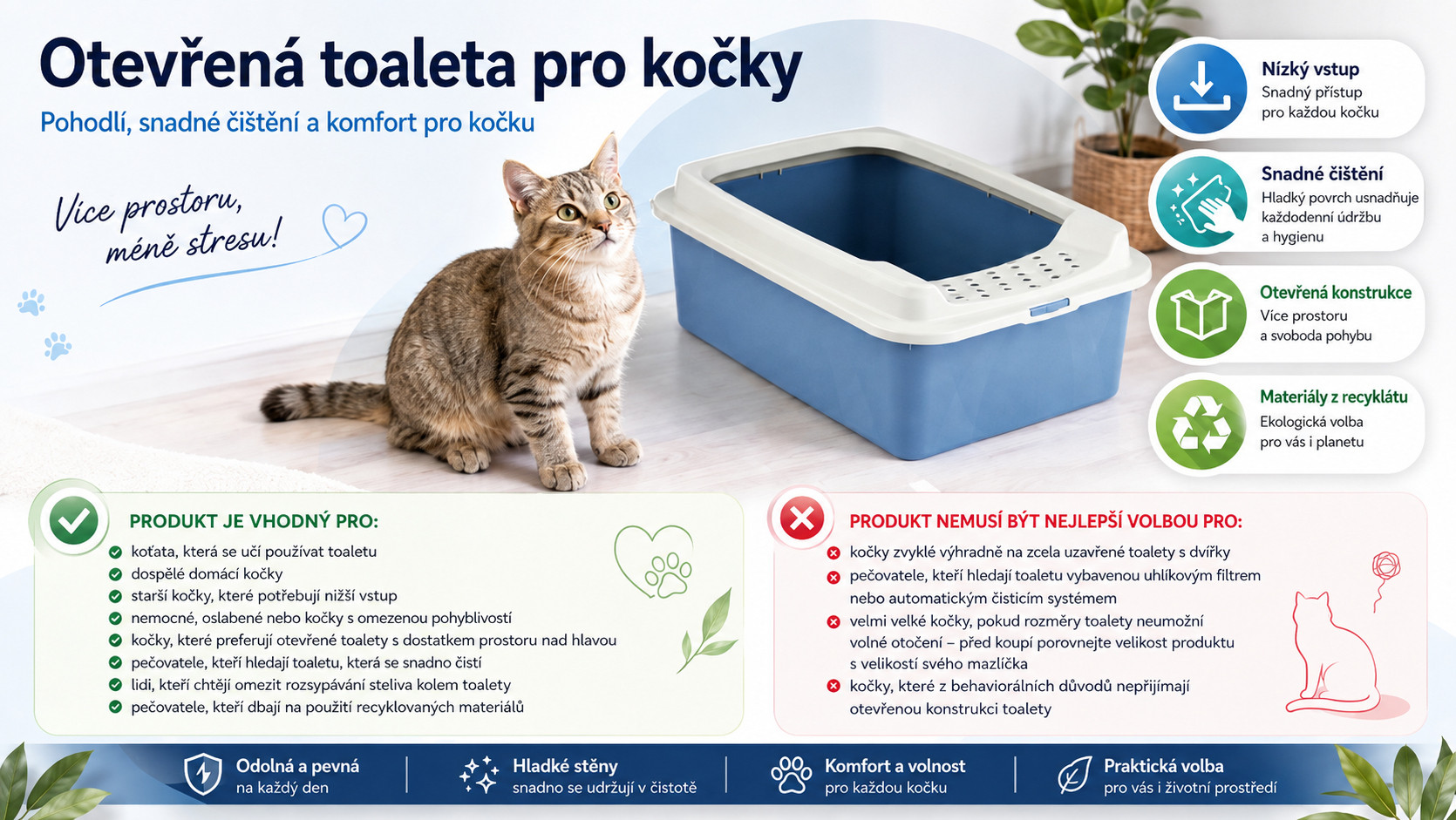 ROTHO Bonnie Eco Blue - podestýlka pro kočky - foto 5