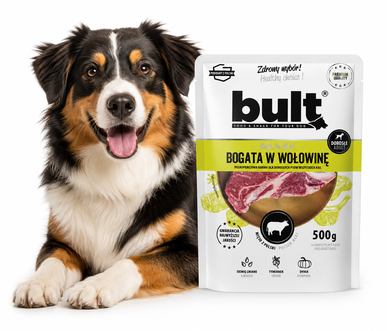 BULT Bohatá na hovězí – mokré krmivo pro psy – 24x500g - foto 3