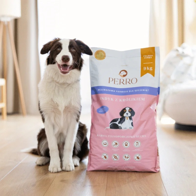 PERRO Junior Turkey with rabbit Medium and large breeds - suché krmivo pro psy - 1kg - foto 3