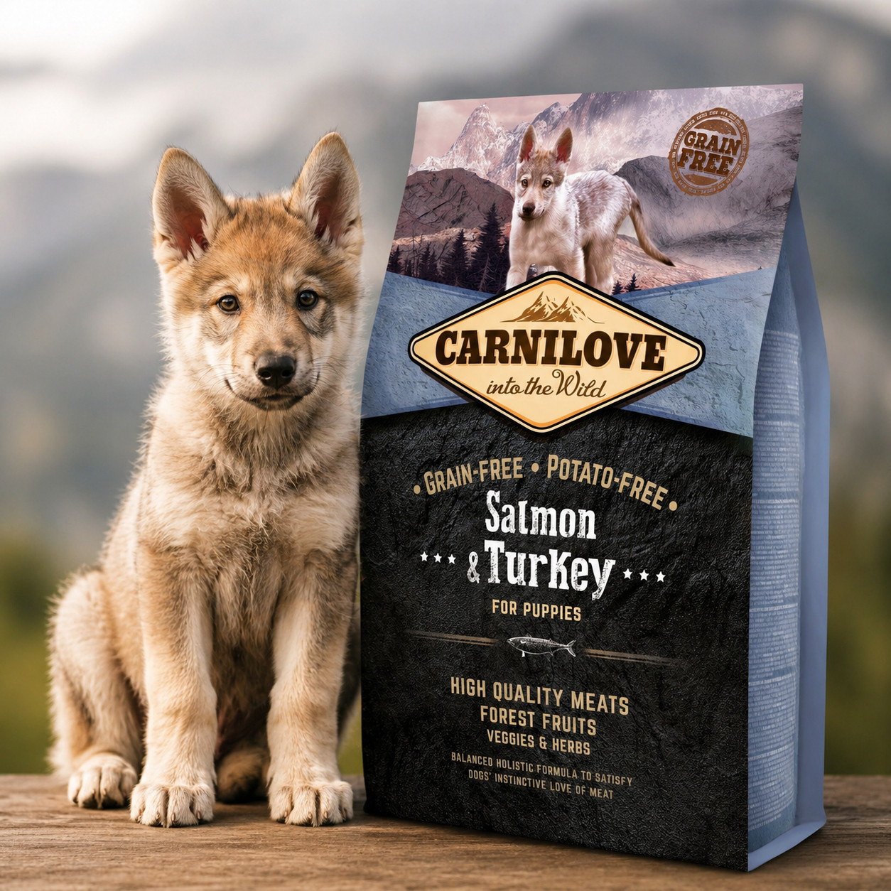 CARNILOVE Salmon and turkey for puppies - suché krmivo pro psy - 4kg - foto 2