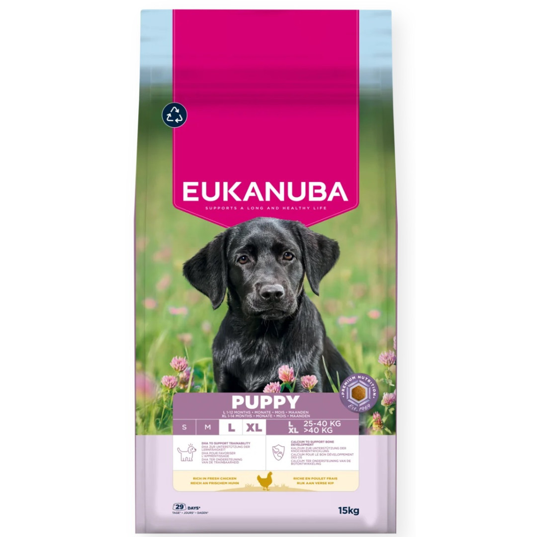 EUKANUBA Puppy L XL Rich in chicken - suché krmivo pro psy - 15kg - foto 1