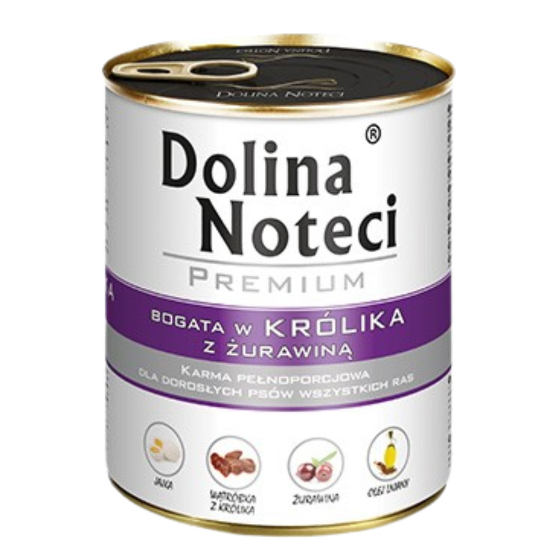 DOLINA NOTECI Premium Rich in rabbit with cranberries - Mokré krmivo pro psy - 800 g - foto 1