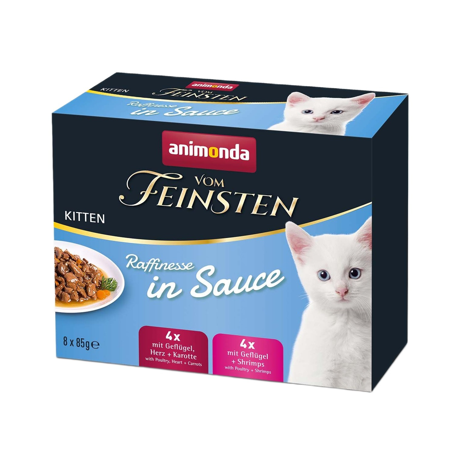 ANIMONDA Vom Feinsten Kitten Raffinesse in sauce - mokré krmivo pro kočky - 8x85g - foto 1