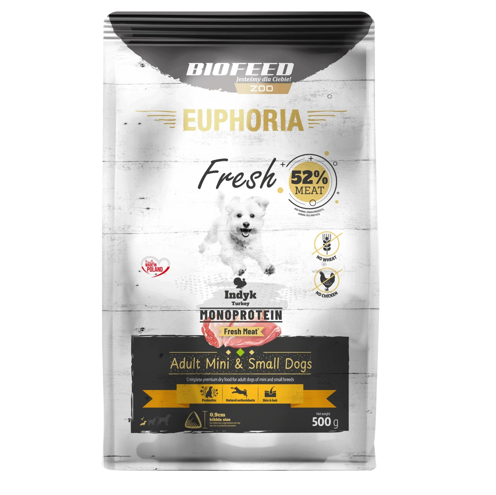 BIOFEED Euphoria Fresh Adult Turkey Monoprotein XS/S - suché krmivo pro psy - 500g - foto 1
