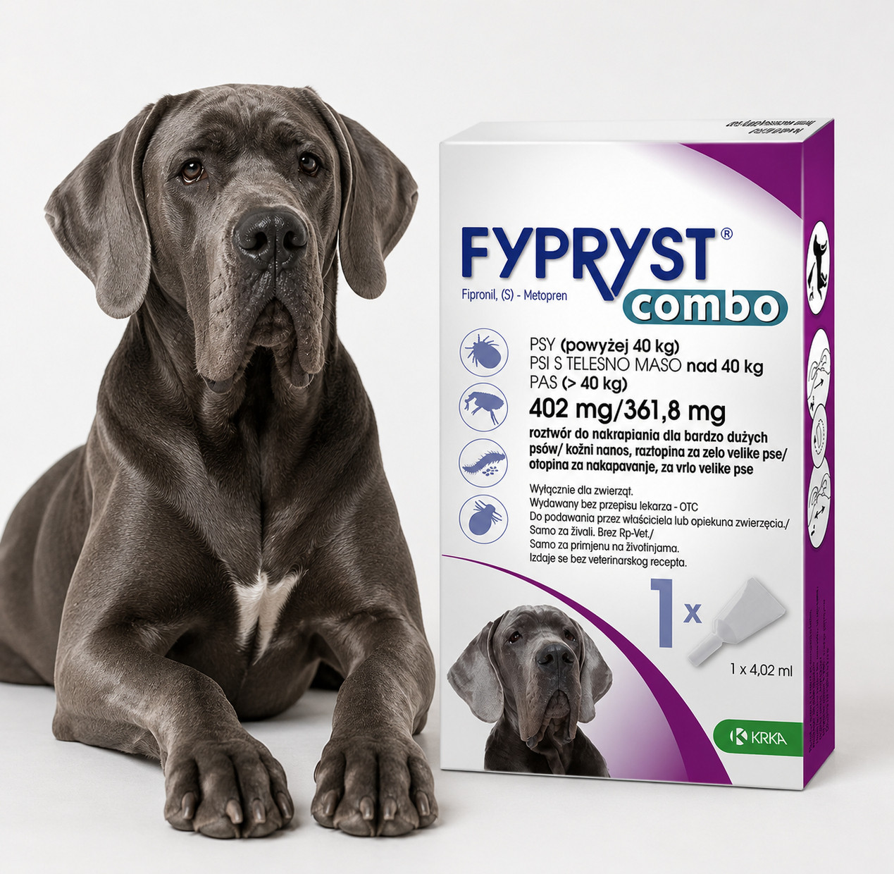 FYPRYST Combo (>40kg) - kapky proti blechám a klíšťatům pro psy – 1x4,02ml - foto 3