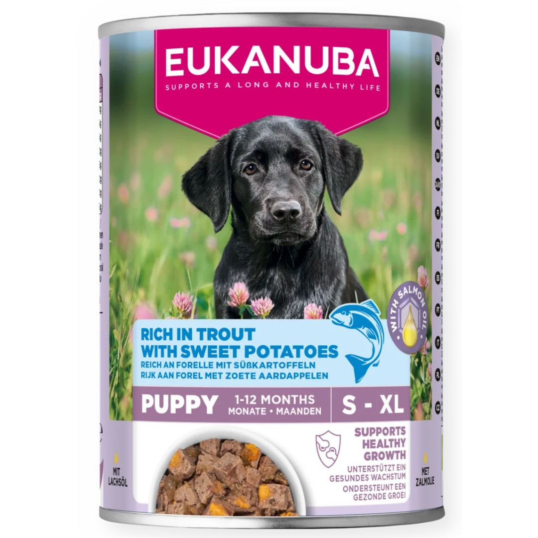 EUKANUBA Life Care Puppy Rich in trout and sweet potatoes - vlhké krmivo pro psy - 400g - foto 1