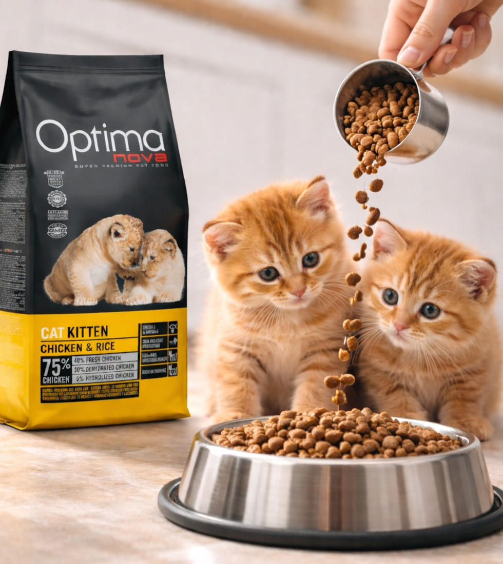 OPTIMANOVA Cat Kitten Chicken & Rice - suché krmivo pro kočky - 8kg - foto 2