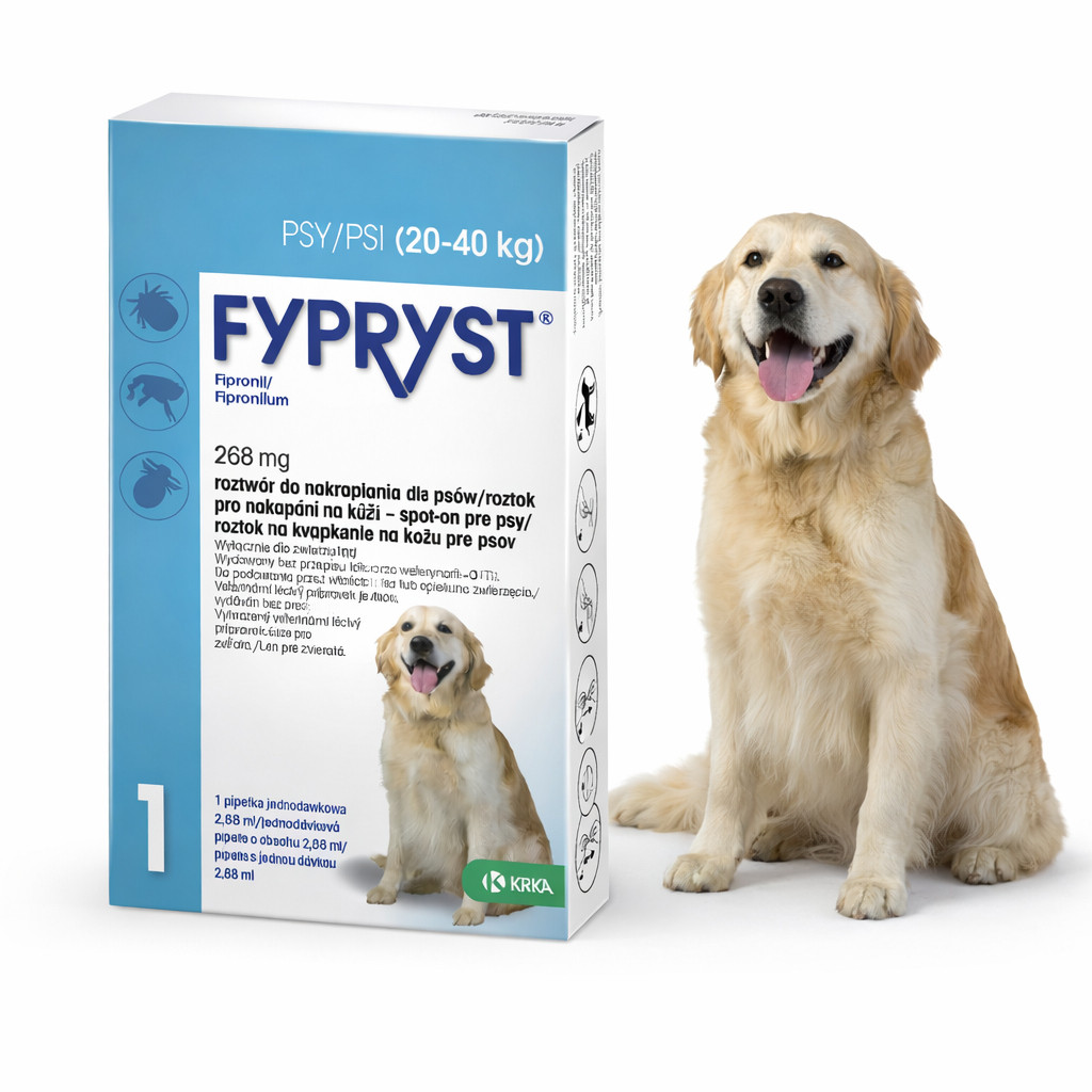 FYPRYST 268mg L (20-40kg) - kapky proti blechám a klíšťatům pro psy – 1x2,68ml - foto 3