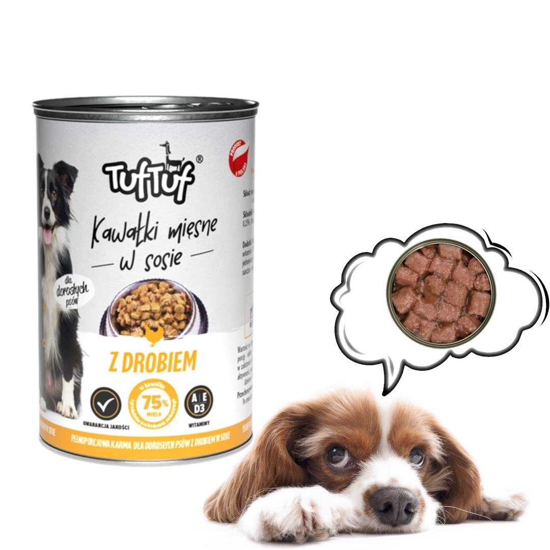 TUF TUF Masové kuličky s drůbeží - vlhké krmivo pro psy - 12x415g - foto 1