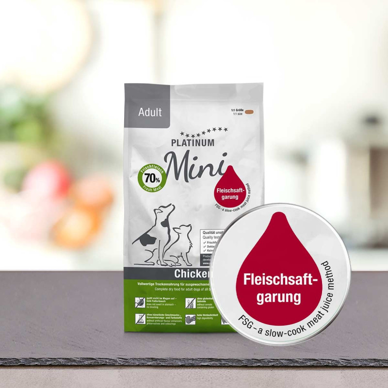 PLATINUM Adult Chicken Mini – polovlhké krmivo pro psy – 900 g + pamlsek PLATINUM Xmas-Bits Iberico 150 g ZDARMA - foto 2