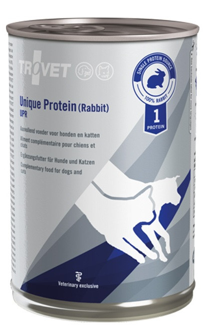 TROVET Unique Protein UPR with rabbit - Mokré krmivo pro psy a kočky - 400 g - foto 2