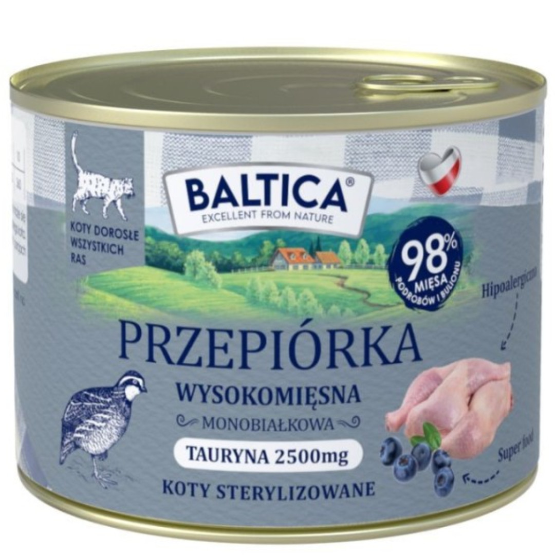 BALTICA Smaki regionów Mono Quail - mokré krmivo pro kočky - 185g - foto 1