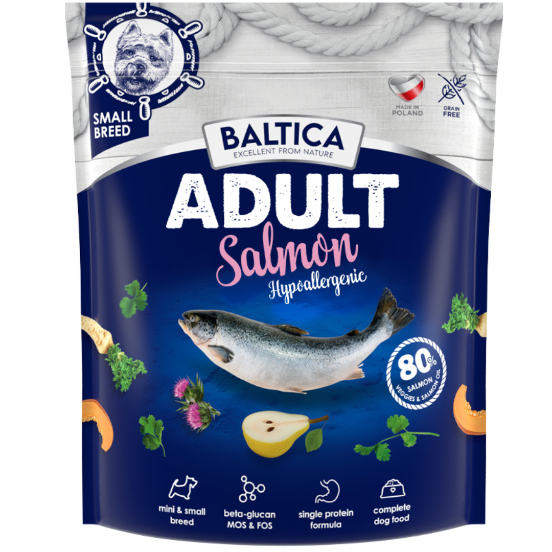 BALTICA Excellent Hypoallergenic Adult Small breeds Mono Salmon - suché krmivo pro psy - 1kg - foto 1