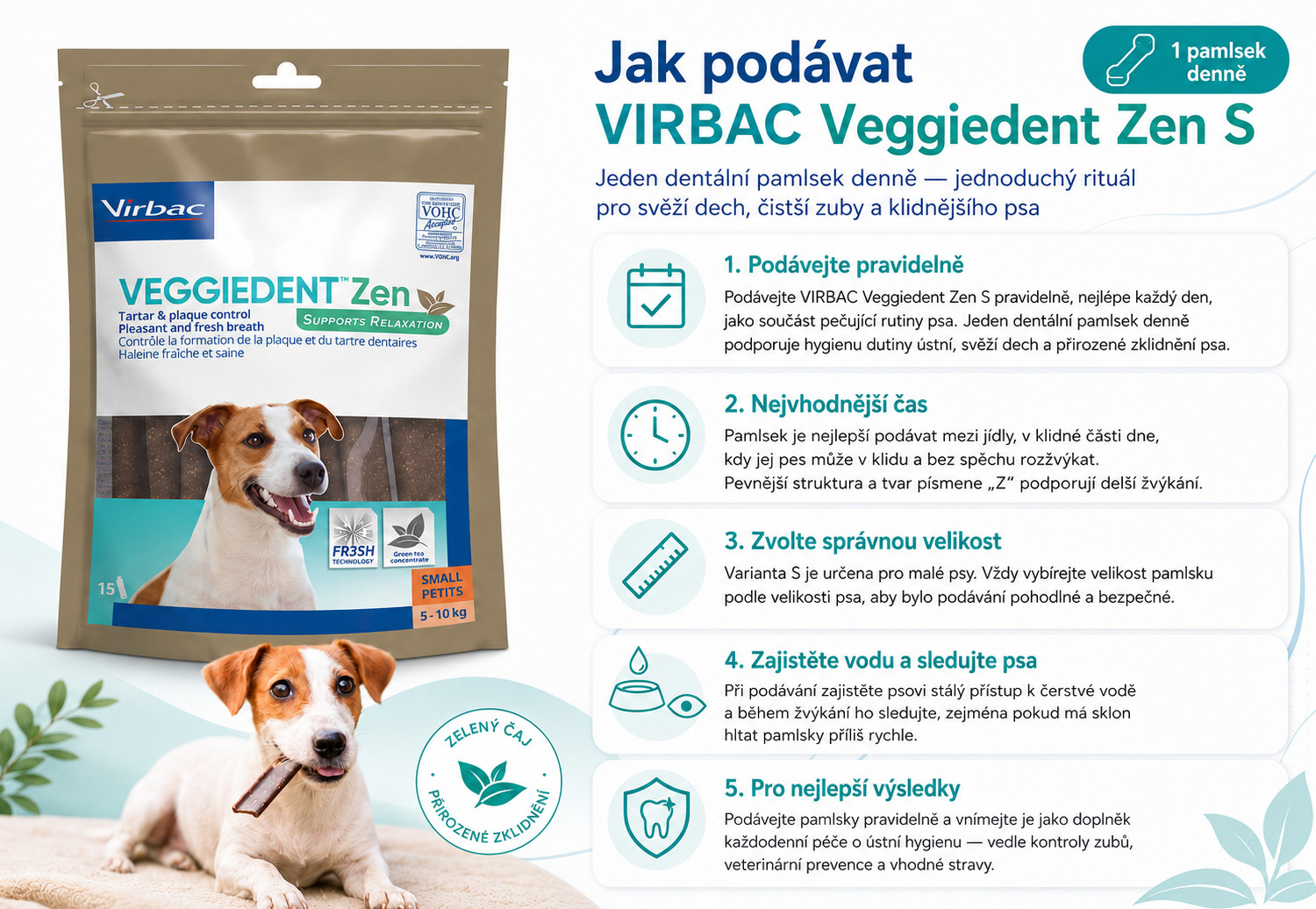 VIRBAC Veggiedent Zen S - psí pamlsek - 228g - foto 2