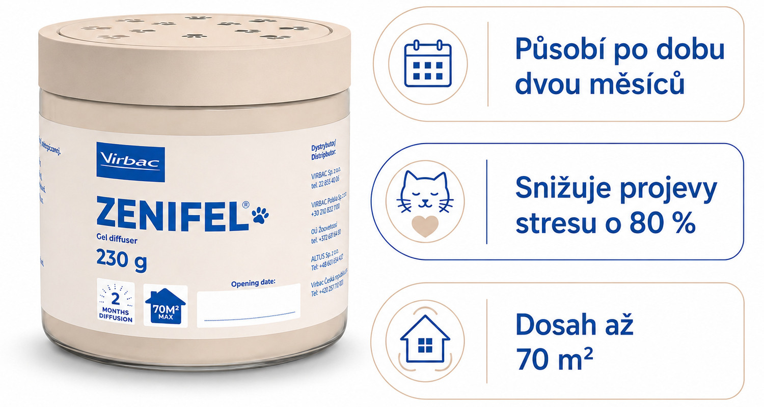 VIRBAC Zenifel - gelový difuzér s uklidňujícími kočičími feromony - 230 g - foto 1