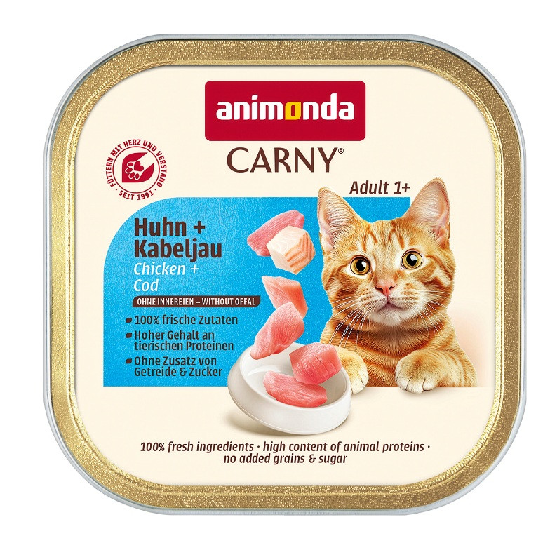 ANIMONDA Carny Adult Chicken and cod - mokré krmivo pro kočky - 85g - foto 1