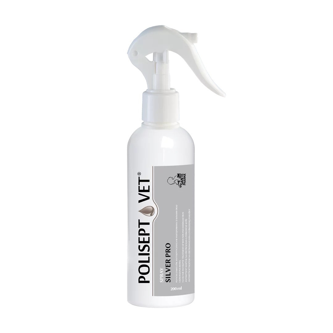 JM SANTE Polisept Vet Spray Silver Pro - roztok na rány pro psy a kočky – 200 ml - foto 3