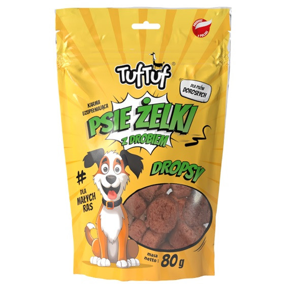 TUF TUF Dog Jelly - kapky MIX 3 příchutě - pamlsek pro psy - 12x80g - foto 3