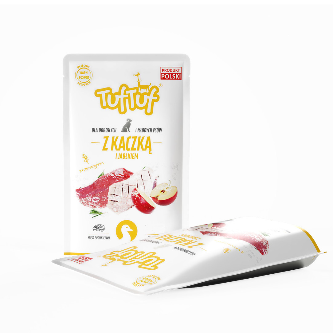 TUF TUF Duck Meal with Apple - mokré krmivo pro psy - 500g - foto 1