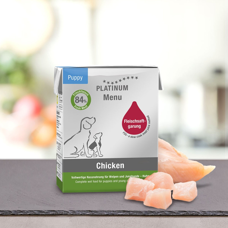 PLATINUM Menu Puppy Chicken - vlhké krmivo pro psy - 185g - foto 1
