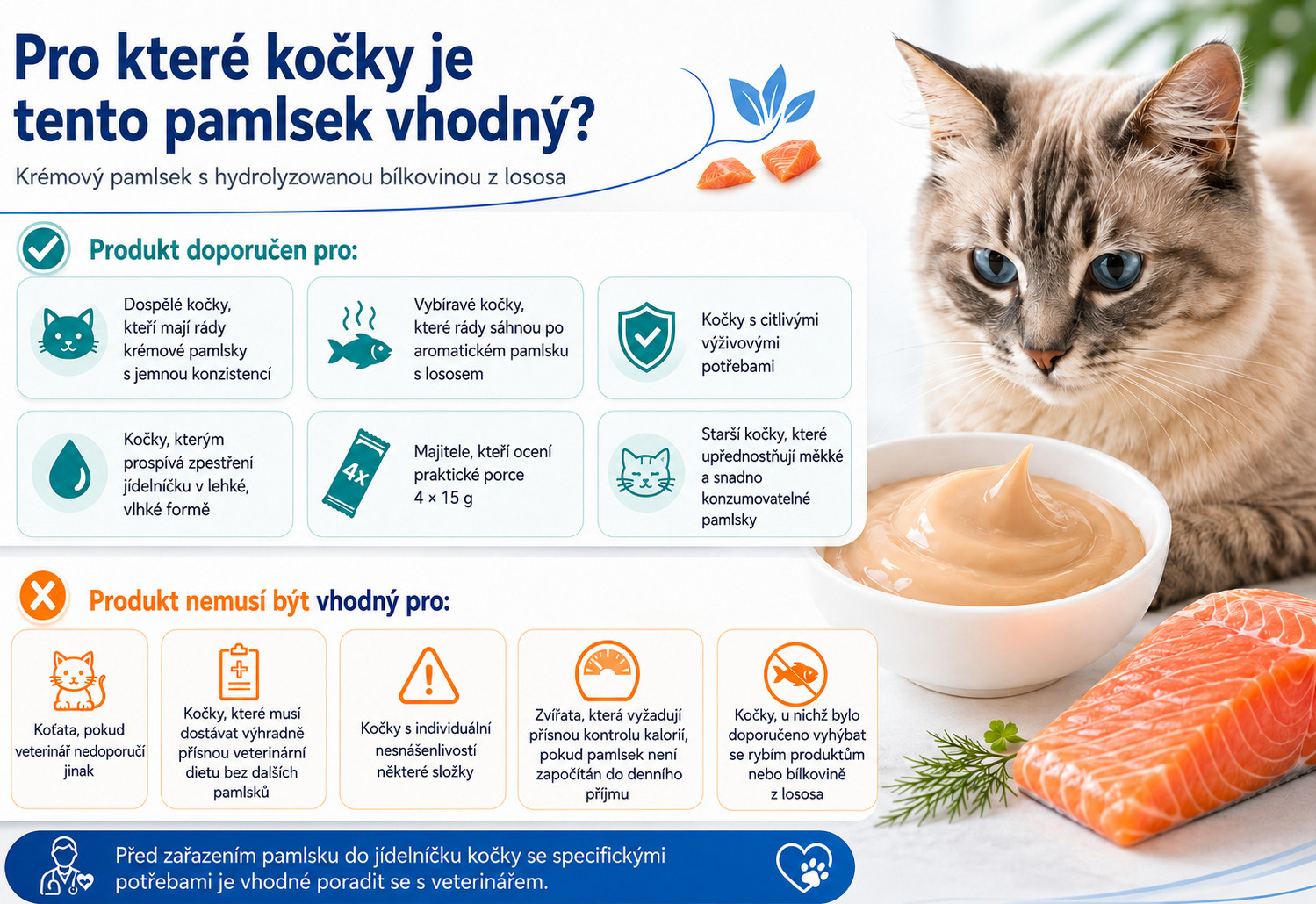 FARMINA Vet Life Cat Ultrahypo Creamy treat with Salmon box mono – pamlsek pro kočku – 6x(4x15g) - foto 2