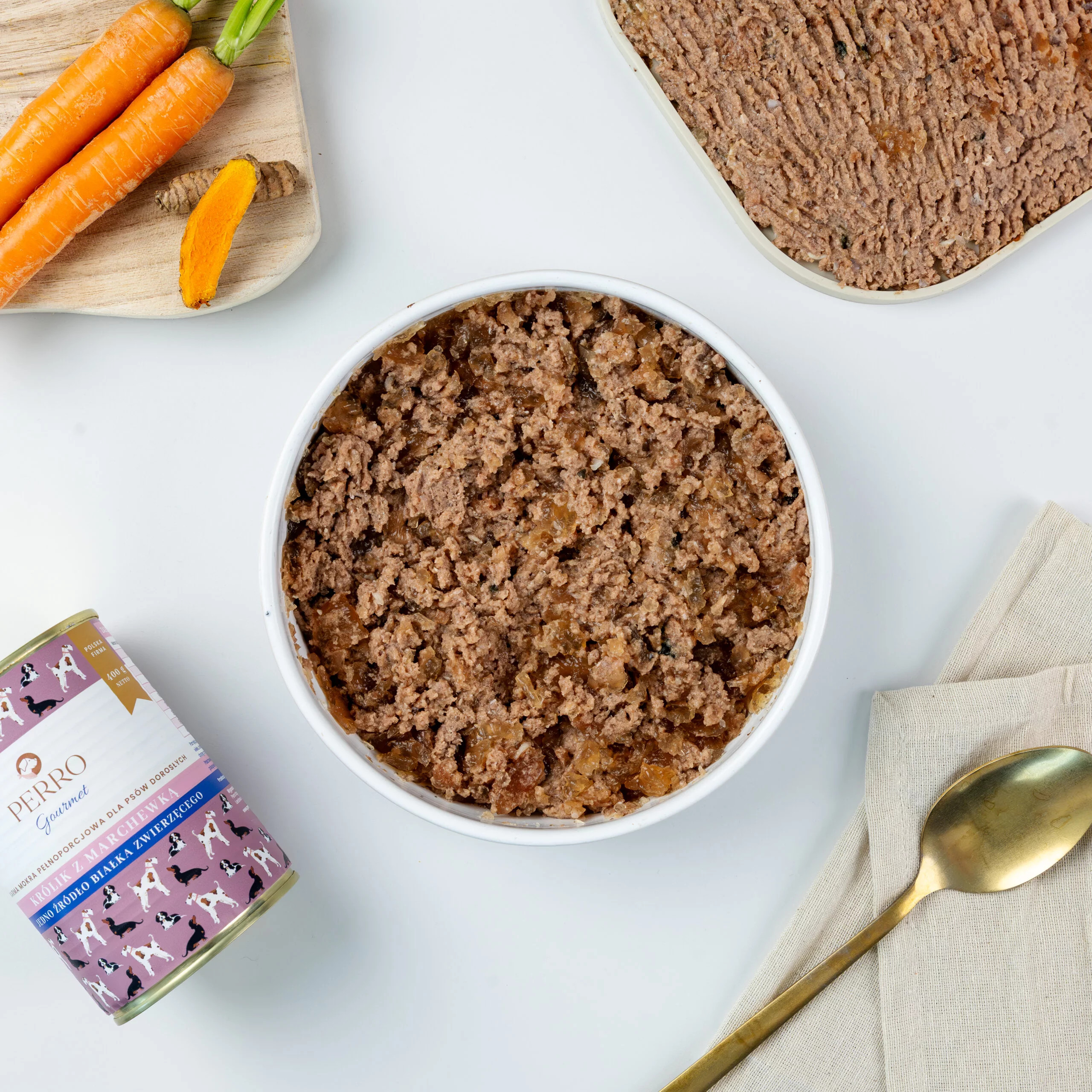 PERRO Gourmet Mono Rabbit with carrot - vlhké krmivo pro psy - 400g - foto 2