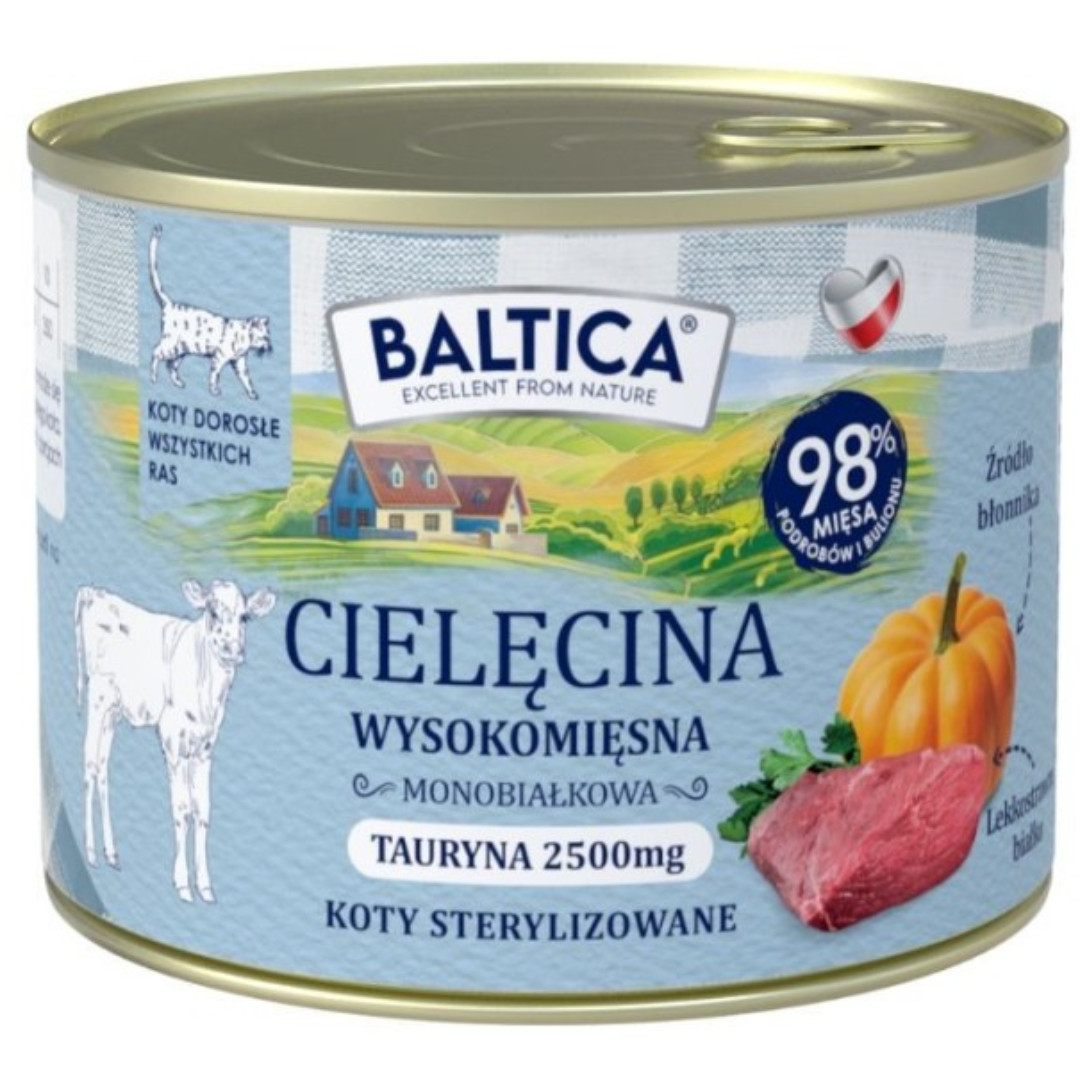 BALTICA Smaki regionów Mono Veal - mokré krmivo pro kočky - 185g - foto 1