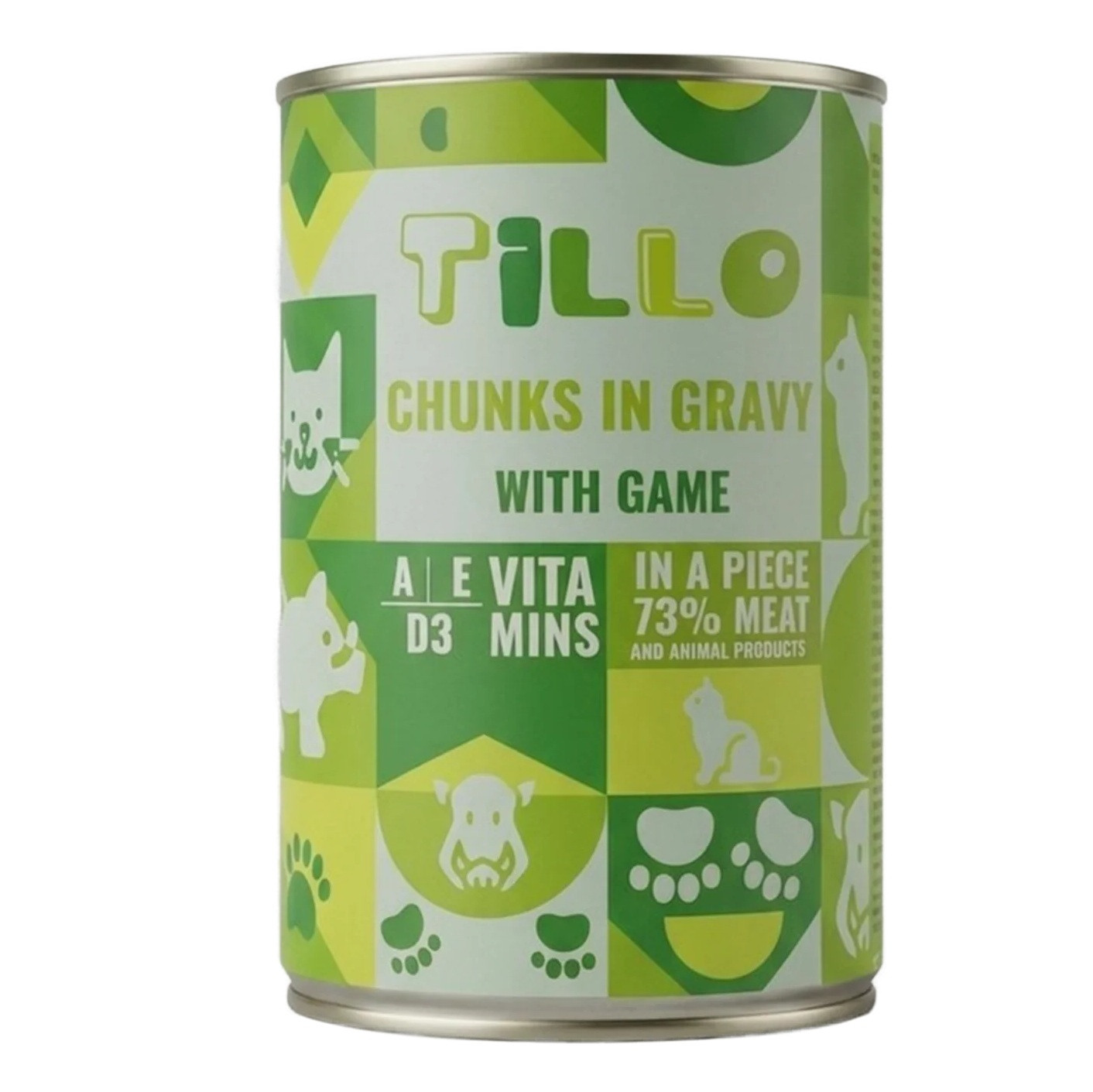 TILLO Kousky v omáčce se zvěřinou - mokré krmivo pro kočky - 12x415 g - foto 1