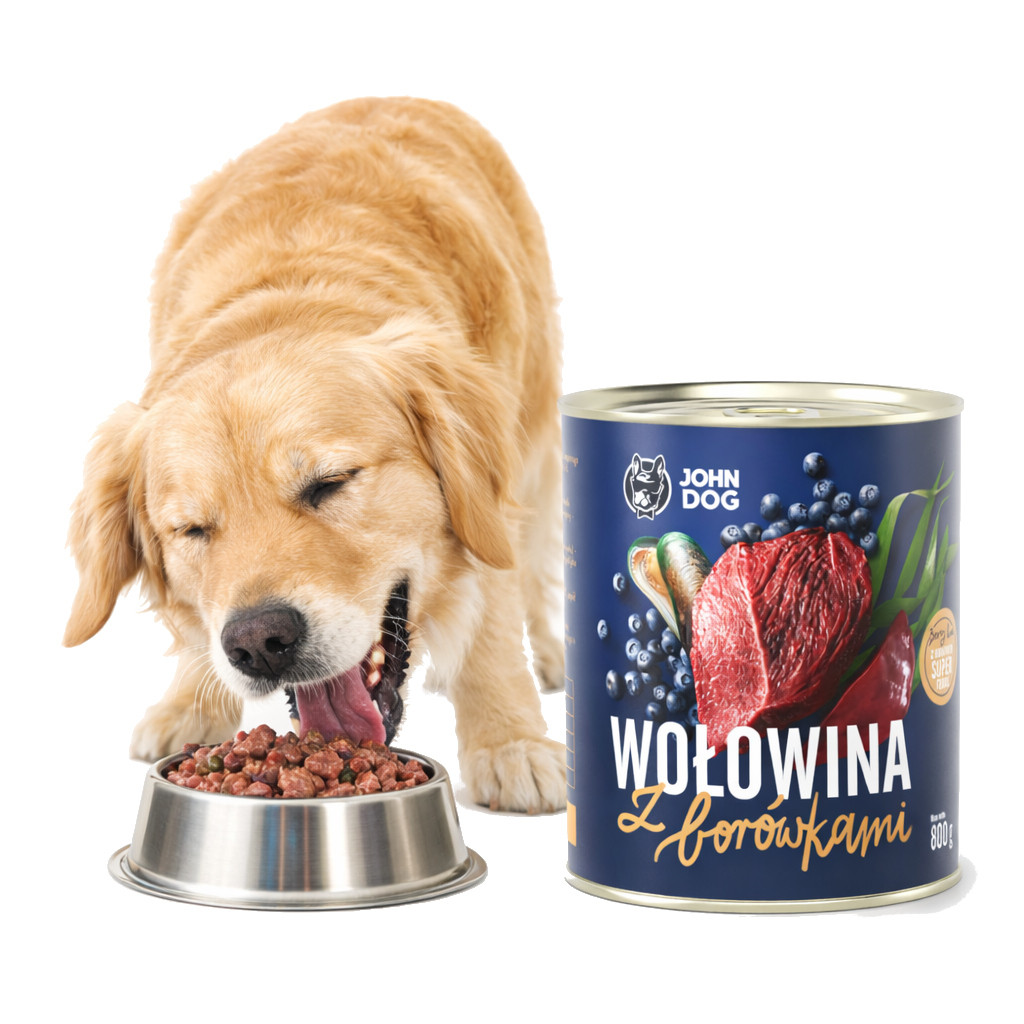 JOHN DOG Berry line Beef with blueberries - vlhké krmivo pro psy - 800g - foto 4